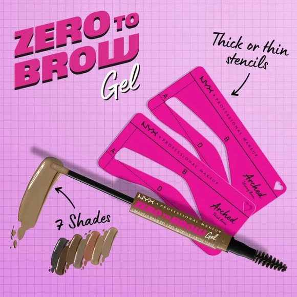 NYX ZERO TO BROW LONGWEAR BROW GEL Dual-ended vegan liquid brow gel Taupe - Picture 2 of 11